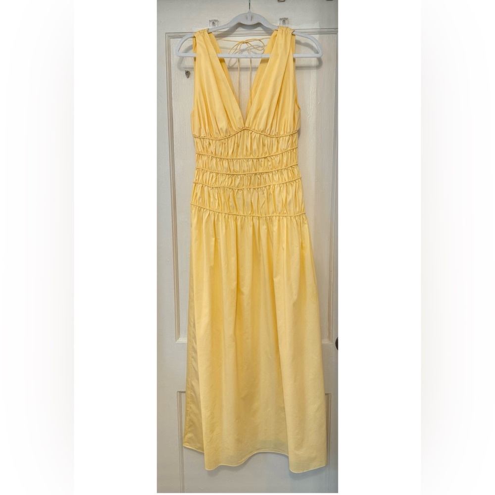 Faithfull the Brand Saja maxi dress, size AU 8 / US 4 / Small, banana yellow
